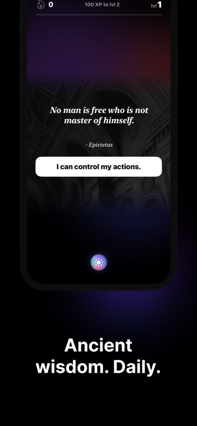 Pocket Stoic deep-work and focus UI