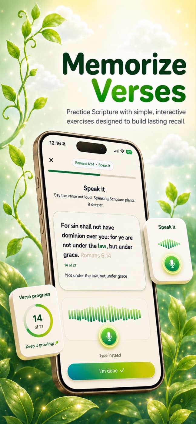 Branch speak-it exercise for memorizing a verse