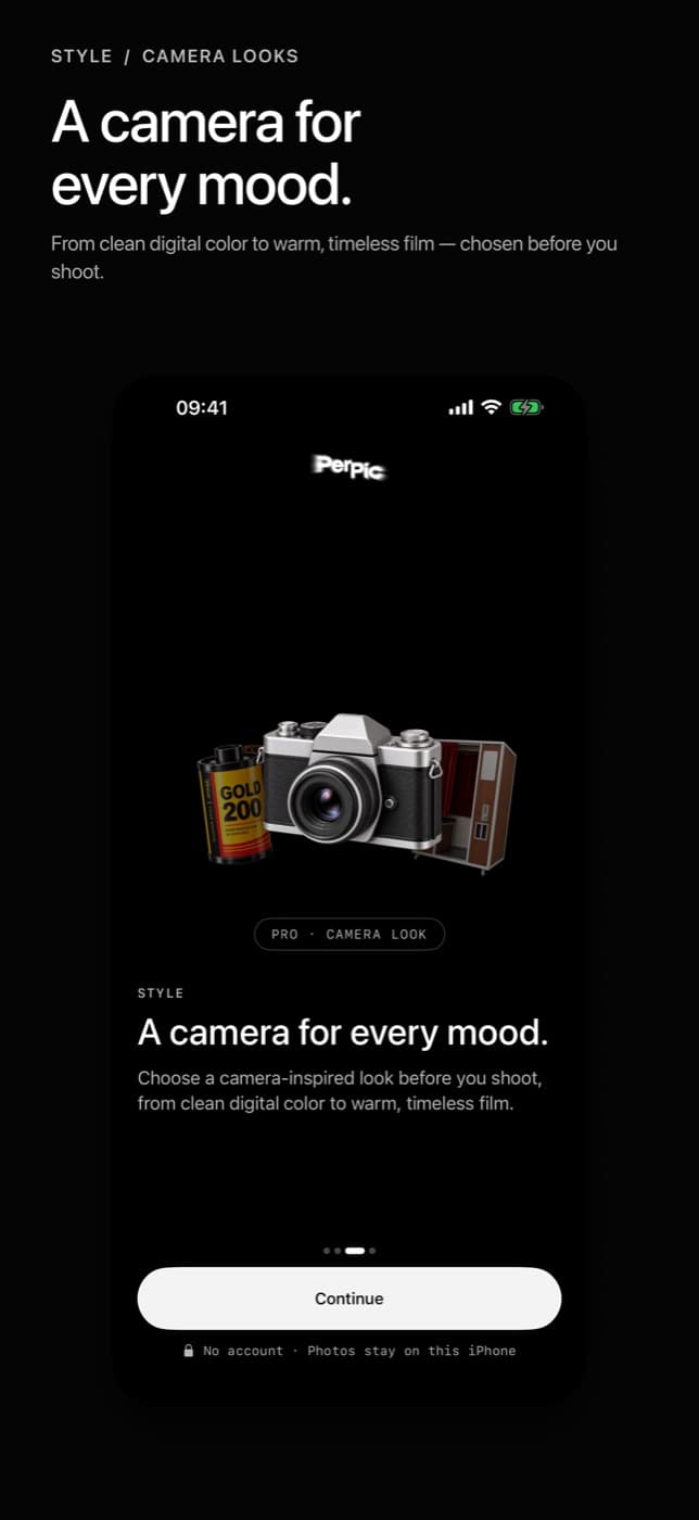 PerPic film looks and style browser